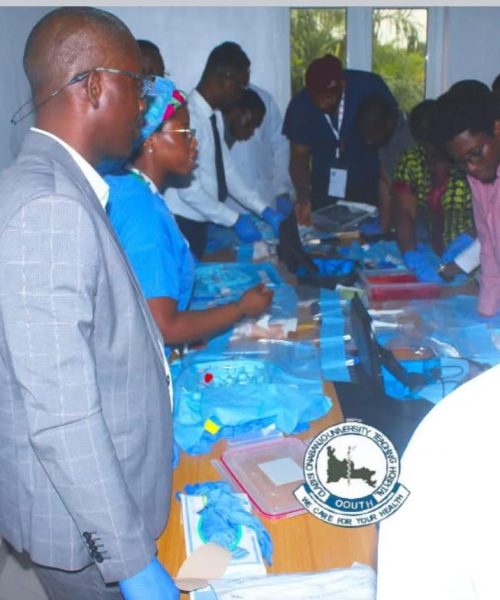 Training session during KBB's 2025 free surgical mission in Nigeria